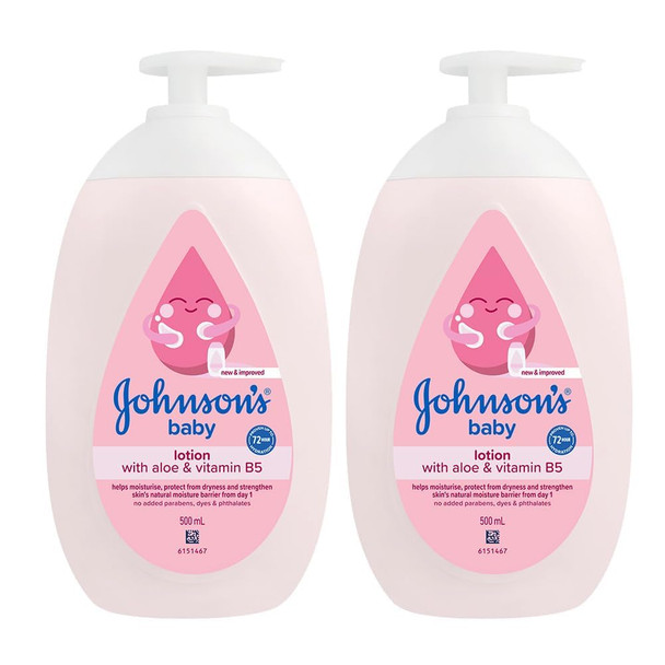 Johnsons Baby Lotion 16.9 Ounce Pump 500Ml 2 Pack