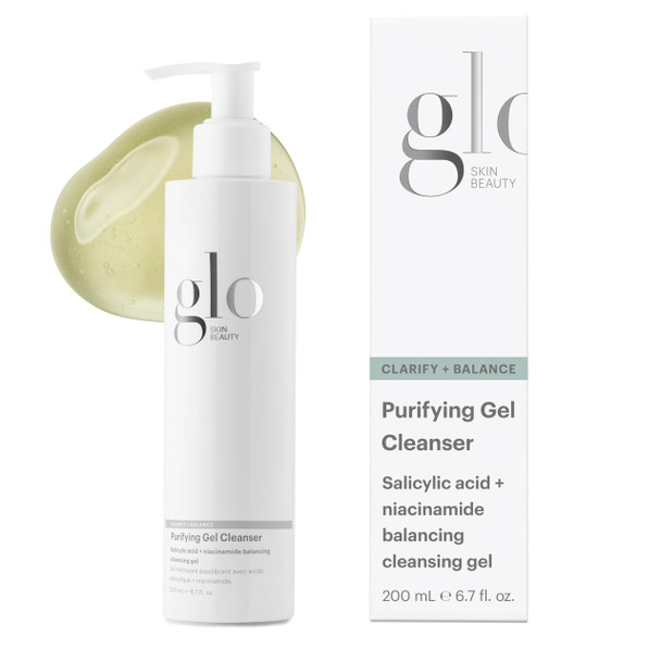 Glo Skin Beauty Purifying Gel Cleanser Salicylic Acid Face Wash 6.7 Oz
