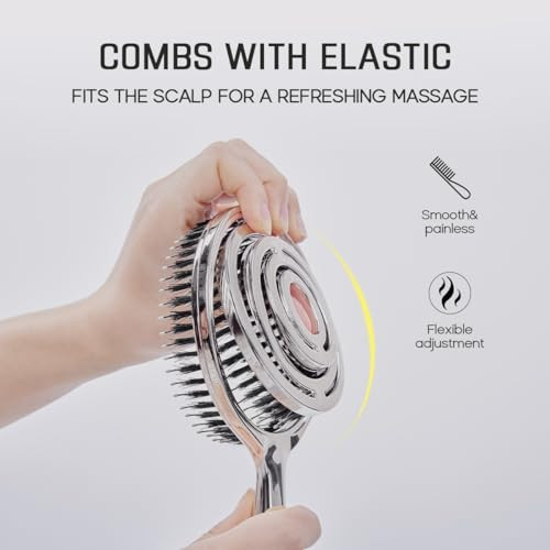 Halovida Hair Brush For Women With Double Layer Boar Bristle and Nylon Detangler With Elastic Air Cushion Anti Static Scalp Massage Brush For Smooth Frizz Hair 1 Pack)