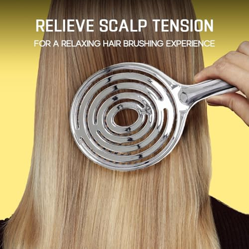 Halovida Hair Brush For Women With Double Layer Boar Bristle and Nylon Detangler With Elastic Air Cushion Anti Static Scalp Massage Brush For Smooth Frizz Hair 1 Pack)