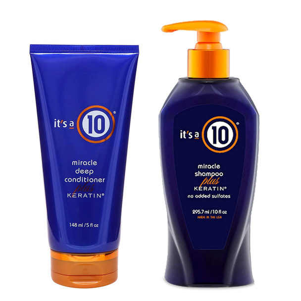 It'S A 10 Haircare It'S A 10 Shampoo and Deep Conditioner Duo With Keratin Shampoo 5 Oz Conditioner 10 Oz