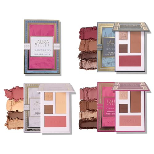 Laura Geller York Glam On The Go Eyeshadow and Blush Palettes Each Set Includes Three Palettes Ready For Gifting Easy To Use Makeup For Mature Skin