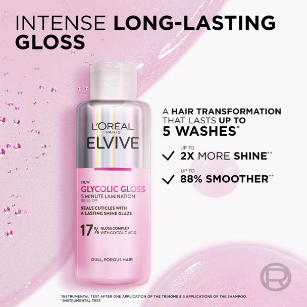 L'Oreal Paris Elvive Glycolic Gloss Lamination Rinse-Off Treatment 200ml