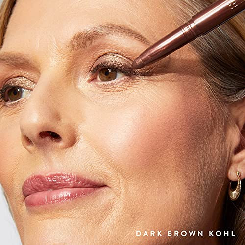 Laura Geller York Kajal Longwear Kohl Eyeliner Pencil Duo Dark Brown + Khaki Smooth Blendable Liner Infused With Caffeine