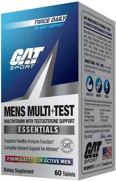 Gat Sport Essentials Men Multi Plus Test Capsules, 150 Count