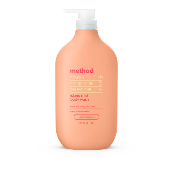 Method Body Wash Island MistLeaves Skin Feeling Soft and Moisturized Made Without Parabens Notes Of Hibiscus Mango Nectar and Passion Fruit 28 Fl Oz