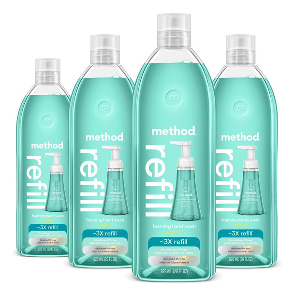 Method Foaming Hand Wash Refill Waterfall 28 Fl Oz 4 Pack