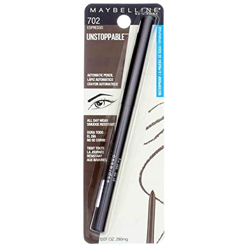 Maybelline Unstoppable SmudgeProof Eyeliner Waterproof Espresso [702] 0.01 Oz Pack Of 4