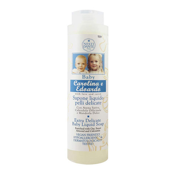 Nesti Dante 251231 Carolina and Edoardo Extra Delicate Baby Liquid Soap With Oat Sweet Almond and Calendula 10.2 Oz