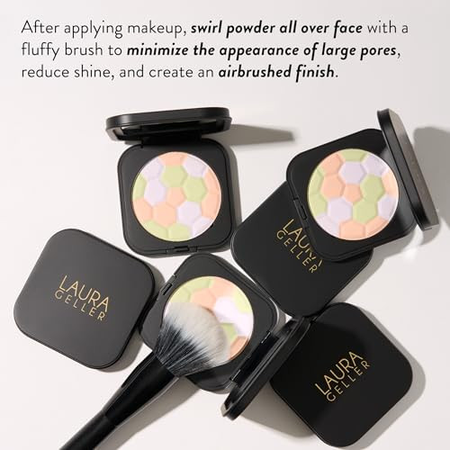 Laura Geller York Prime And Set Duo: Filter Finish Pressed Radiant Setting Powder And Spackle SkinPerfecting SuperSize Makeup Primer Diamond