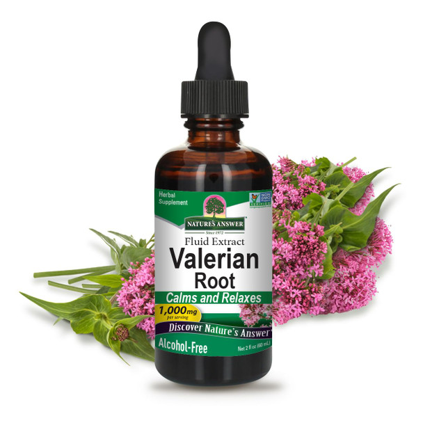 Nature'S Answer Valerian Root Promotes Restful Sleep Calms and Relaxes Super Concentrated 1000Mg GlutenFree AlcoholFree Kosher and Vegan 2Oz Pack Of 2