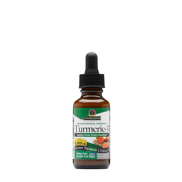 Nature'S Answer Turmeric3 Liquid Supports Healthy Joint Function Helps Alleviate Minor Aches and Pains GlutenFree AlcoholFree Kosher and No Preservatives 1Oz