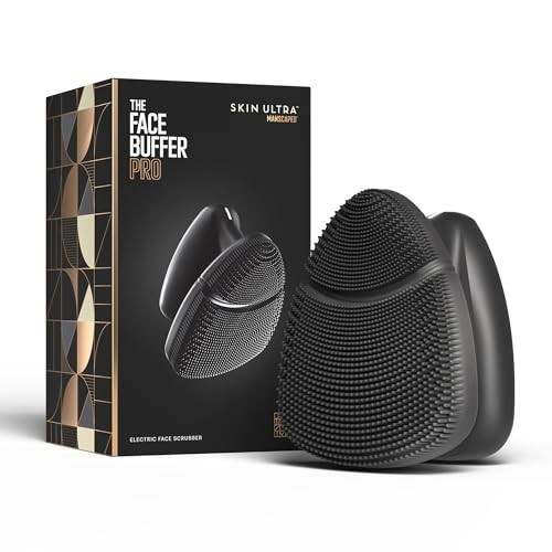 Manscapeda The Face Buffer Pro Men'S Electric Silicone Face Scrubber For Nourishing Deep Cleaning and Exfoliating Your Skin 3 Facial Cleansing Modes and 2 Sonic Vibration Speeds Travel Lock