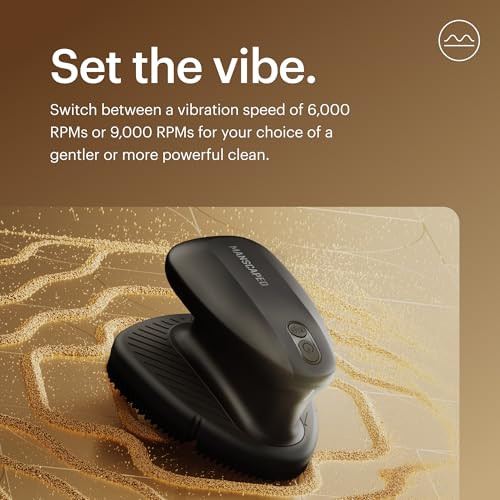 Manscapeda The Face Buffer Pro Men'S Electric Silicone Face Scrubber For Nourishing Deep Cleaning and Exfoliating Your Skin 3 Facial Cleansing Modes and 2 Sonic Vibration Speeds Travel Lock