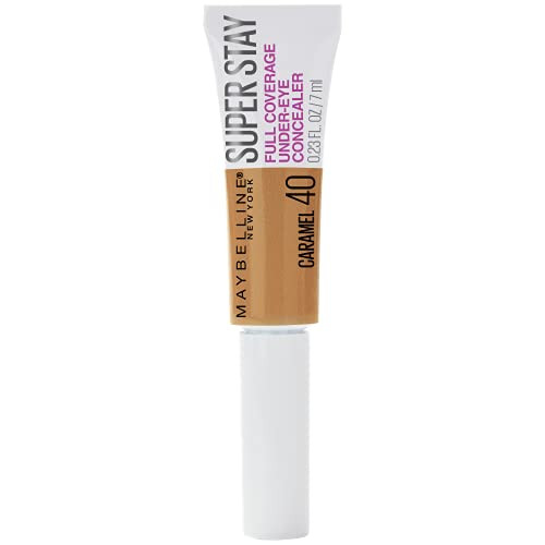 Maybelline York Super Stay Super Stay Full Coverage Brightening Long Lasting UnderEye Concealer Liquid Makeup For Up To 24H Wear With Paddle Applicator Caramel 0.23 Fl. Oz Caramel