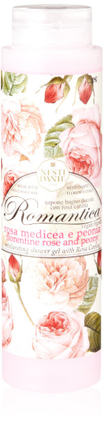 Nesti Dante Romantica Rose and Peony Bath and Shower Gel 300 Ml