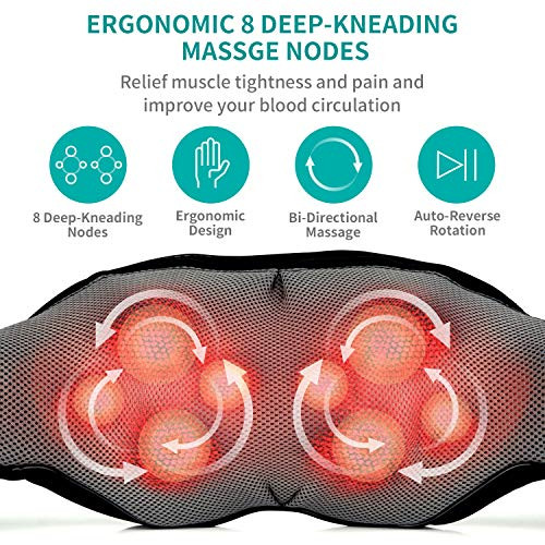 Nekteck Neck Massager With Bag And Cordless Neck Massager Bundle
