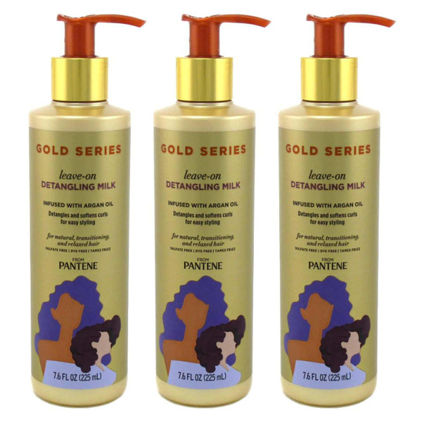 Pantene Gold Series LeaveIn Detangling Milk 7.6 Ounce Pack Of 3