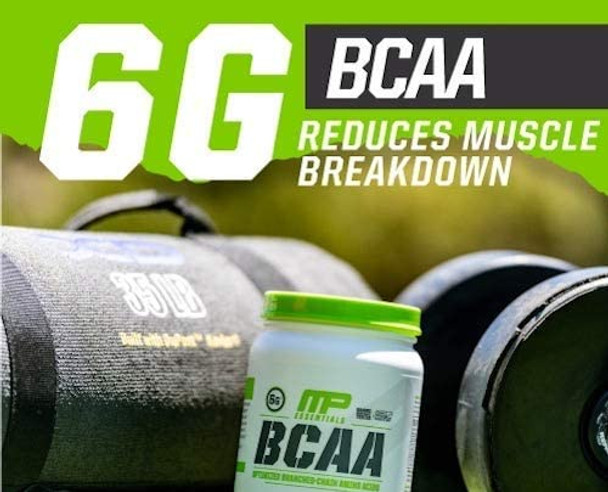 MusclePharm Essentials BCAA Powder, Post-Workout Recovery Drink, Orange Mango, 30 Servings