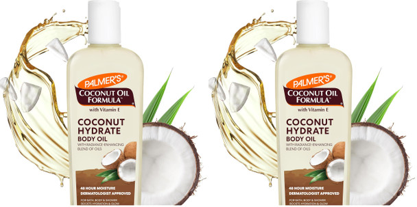 Palmer'S Coconut Oil Formula Body Moisturizer With Green Coffee Extract Bath Oil For Dry Skin 8.5 Ounces Pour Cap Pack Of 2