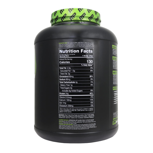 MusclePharm Combat 100% Whey, Muscle-Building Whey Protein Powder, Chocolate Milk, 5 Pounds, 67 Servings