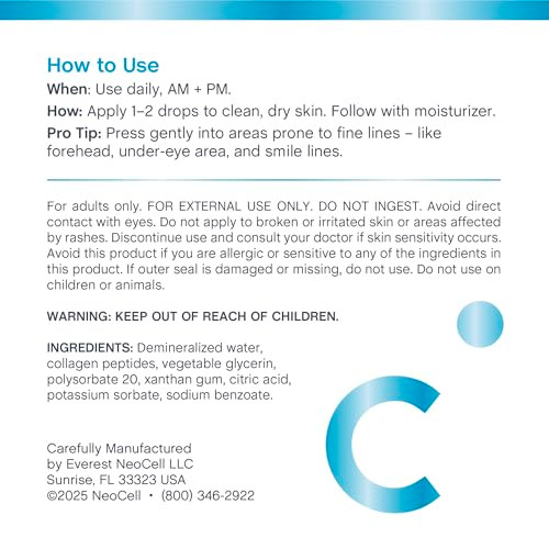Neocell Collagen Peptides Serum For Face Advanced Skin Care Targeted Fine Lines Formula For Women And Men 2 Fl Oz