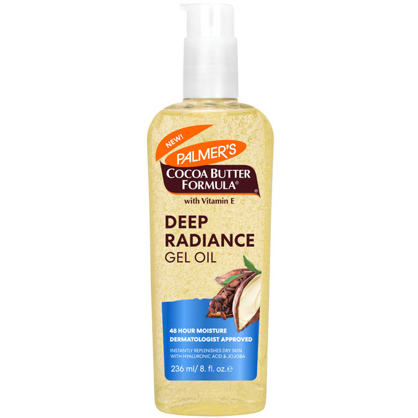 Palmer'S Cocoa Butter Formula Deep Radiance Gel Oil Hydrating Moisturizing Body Oil With Hyaluronic Acid 48Hour Hydration For Sensitive Eczema Prone Or Oily Skin DermatologistApproved 8 Oz