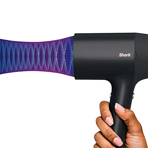 Renewed Shark Hd125Co Hair Blow Dryer Hyperair FastDrying With Iq 2In1 Concentrator Iq Styling Brush and Iq CurlDefining Diffuser Attachments Black Renewed 1.0 Count