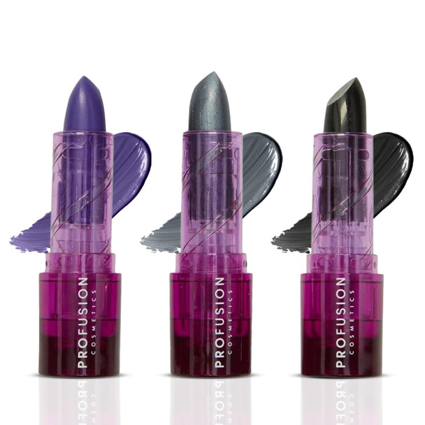 Profusion Cosmetics Sea Witch Lip Envy 3 Pc Satin Lipstick Set " LongLasting Creamy Color With Satin Finish NonSticky and Hydrating Lipstick Vegan and CrueltyFree Makeup