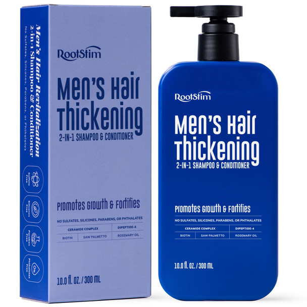 Rootstim Dht Blocking Shampoo For Men Hair Thickening and Anti Hair Loss Shampoo With Saw Palmetto Biotin and Rosemary For Hair Growth 2In1 SulfateFree 10Oz