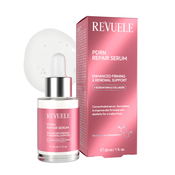 Revuele Pdrn Peptide Face Serum With Salmon Dna " 1.01 Fl.Oz Regenerating Face Serum With Sodium Dna Collagen and Peptides AntiAging Formula Intense Hydration Korean Skincare