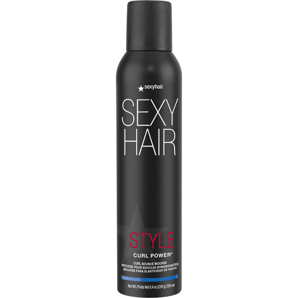 Sexyhair Style Curl Power Curl Bounce Mousse Light Control Tames Unruly Curls Adds Definition And Controls Frizz 8.5 Oz