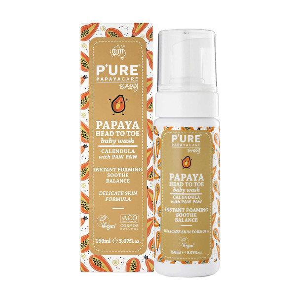 P'ure Papayacare Baby Papaya Head to Toe Wash 150ml