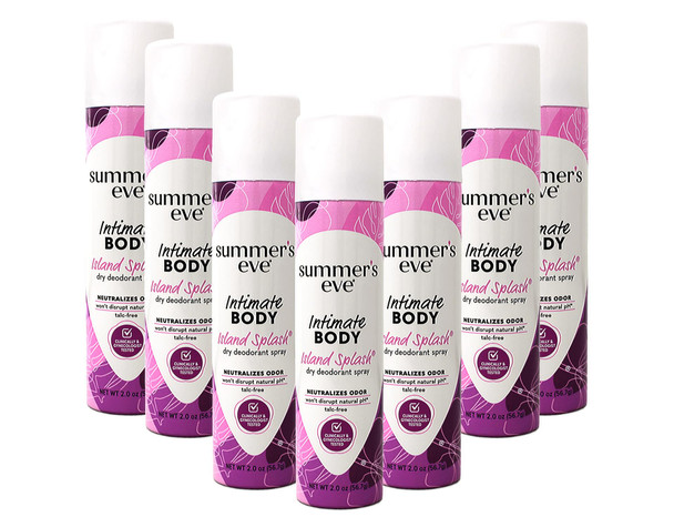 Summer'S Eve Feminine Deodorant Spray Island Splash 2 Oz Pack Of 7