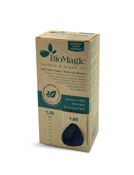 Biomagic  Bio Magic Permanent Hair Colour Cream 1.00 Black