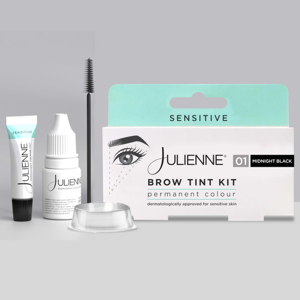 Julienne Brow Tint Kit Sensitive - Midnight Black