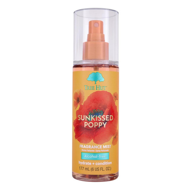 Tree Hut Sunkissed Poppy Hair & Body Mist, Alcohol-Free Body Spray, 6 Fl Oz