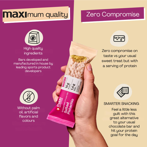MaxiNutrition Creamy Core Protein Bar Cookie Caramel, 12 x 45g, 12g protein per serving