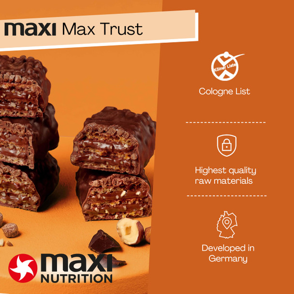 MaxiNutrition Hazelnut Spread Protein Waffle Bar, 202 kcal, 9.7g protein, 12 x 39g bars