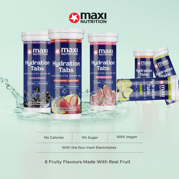 MaxiNutrition Hydration tabs, Green Apple, Zero Sugar| Effervescent Electrolyte Tablets| for Improved Hydration and Recovery | Suitable for Vegans and Vegetarians | 6 x 10 Tablets