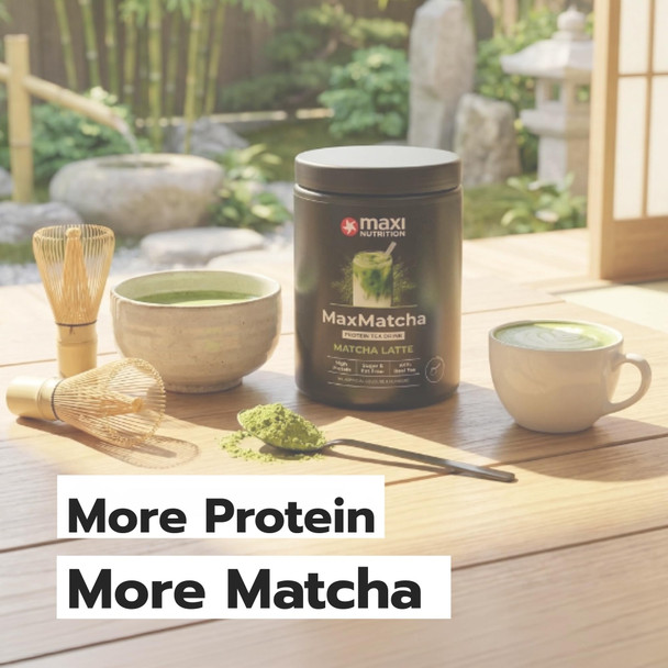 MaxiNutrition MaxMatcha Classic Whey Protein 300 g with Japanese Matcha, Sugar Free & Low Fat, 21g Protein per Serving, 111 Calories. NO Artificial Colours & Flavours