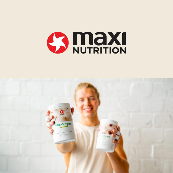 MaxiNutrition - MaxVegan Protein Powder, Vanilla - Plant Based Protein Food Supplement –, Low Fat, Sugar Free, Gluten & Soy-Free, Vegan - 23g Protein, Under 120 kcal per Serving, 420g Tub