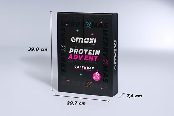 MaxiNutrition Fitness Christmas Advent Calendar 890g (Mix of high Protein bars & Whey Protein) 24 nutrition items.