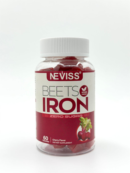 NEVISS Iron Gummies with Beet Root, 1 Gummy Per Serving, 120 Counts