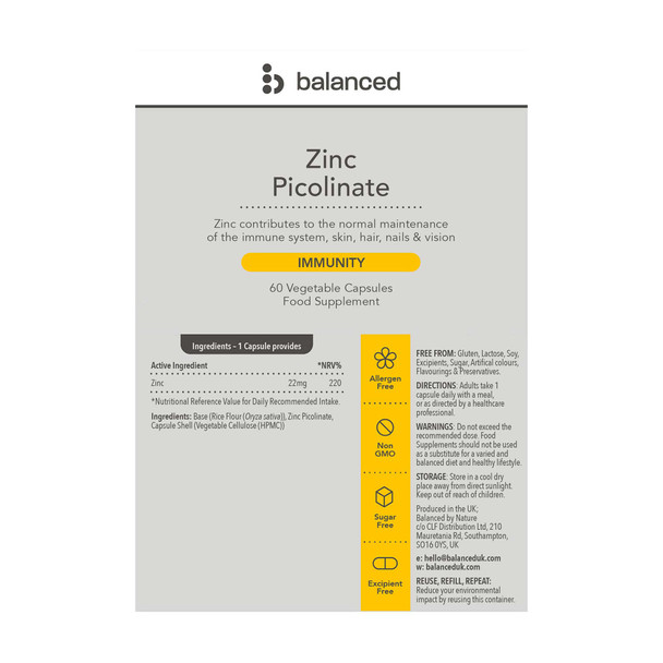 Balanced Zinc Picolinate 60 Caps