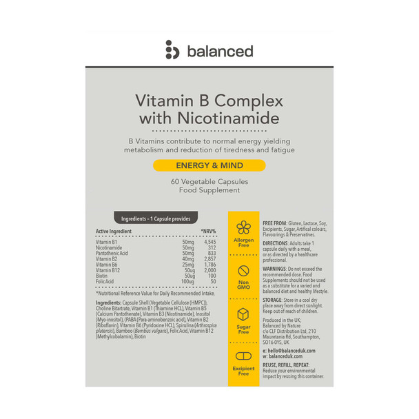 Balanced Vitamin B Complex 60 Caps