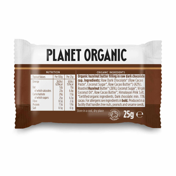 Planet Organic Hazelnut Butter Cup Case 15 x 25g