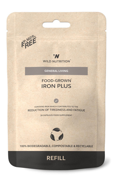 Wild Nutrition Food-Grown Iron Plus Refill 30 caps