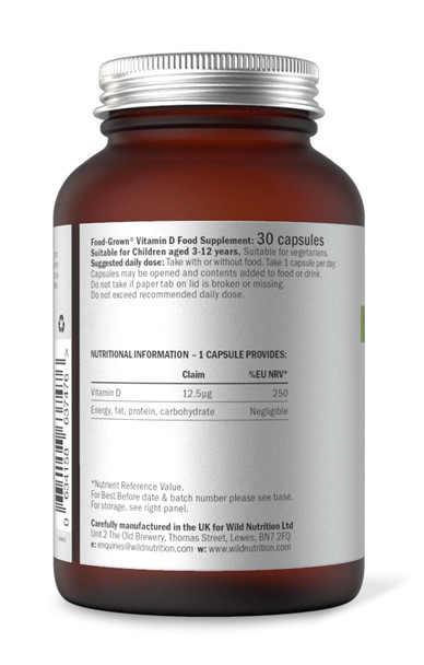 Wild Nutrition Food-Grown Children's Vitamin D 30 caps