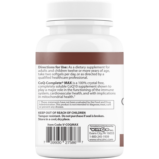 CoQ-Complete MAX 60 softgels by Vinco
